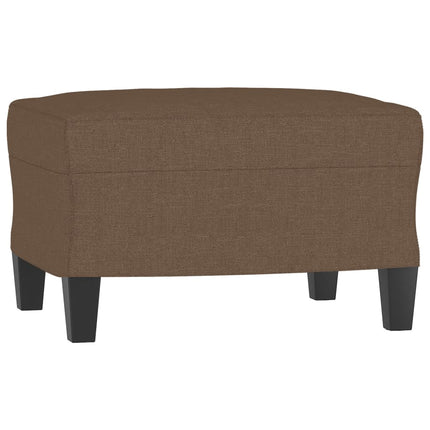3-sitssoffa med fotpall Brun 180 cm tyg