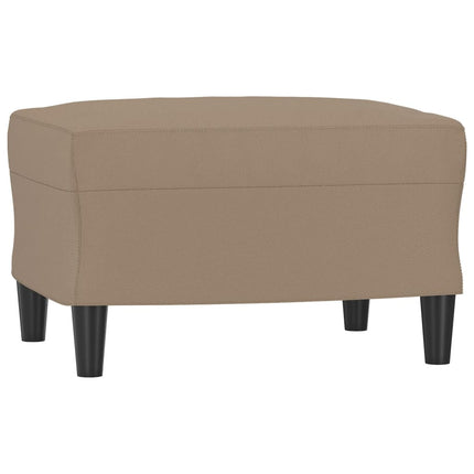 3-sitssoffa med fotpall cappuccino 180 cm konstläder