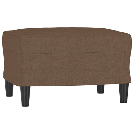 3-sitssoffa med fotpall Brun 180 cm tyg