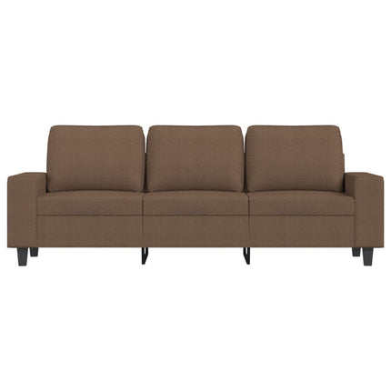 3-sitssoffa med fotpall Brun 180 cm tyg