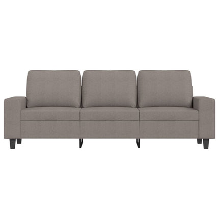 3-sitssoffa med fotpall taupe 180 cm tyg