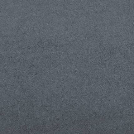 Fåtölj med fotpall mörkgrå 60 cm sammet