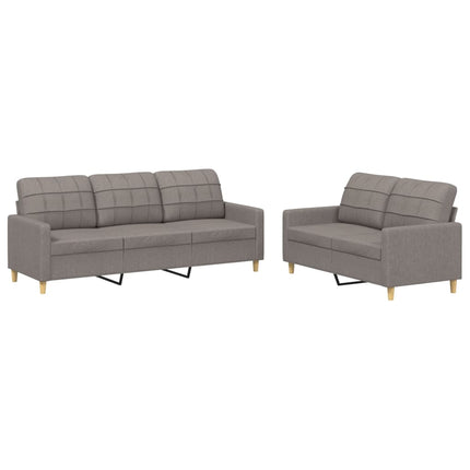 Soffgrupp med dynor 2 delar Taupe tyg