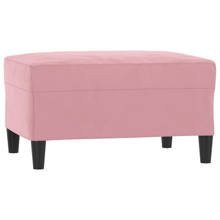 Soffgrupp med dynor 3 delar rosa sammet