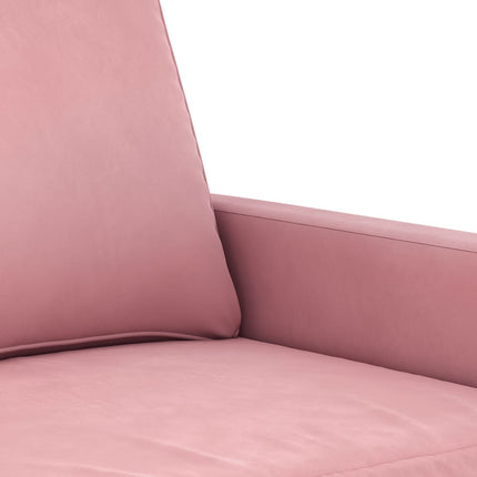 Soffgrupp med dynor 2 delar rosa sammet