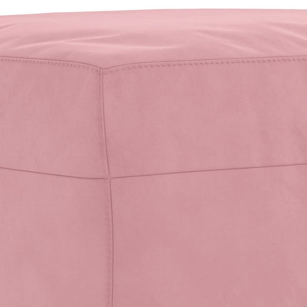 Soffgrupp med dynor 3 delar rosa sammet