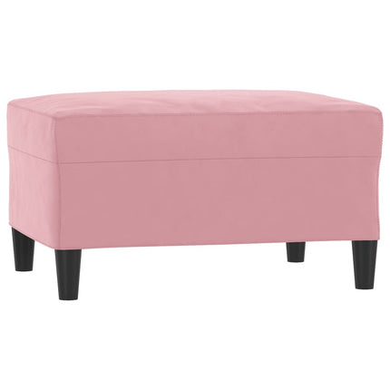 Soffgrupp med dynor 3 delar rosa sammet