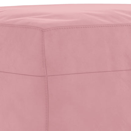 Soffgrupp med dynor 3 delar rosa sammet