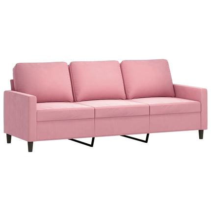 Soffgrupp 4 delar rosa sammet