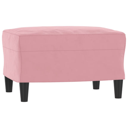 Soffgrupp 3 delar rosa sammet