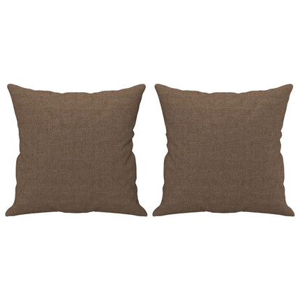 Soffgrupp med kuddar 4 delar brun tyg