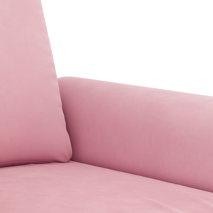 Soffgrupp med kuddar 2 delar rosa sammet