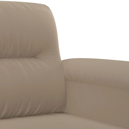 Soffgrupp med kuddar 3 delar taupe mikrofibertyg