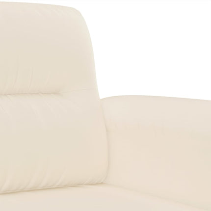 Soffgrupp med kuddar 3 delar beige mikrofibertyg