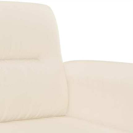 Soffgrupp med kuddar 4 delar beige mikrofibertyg
