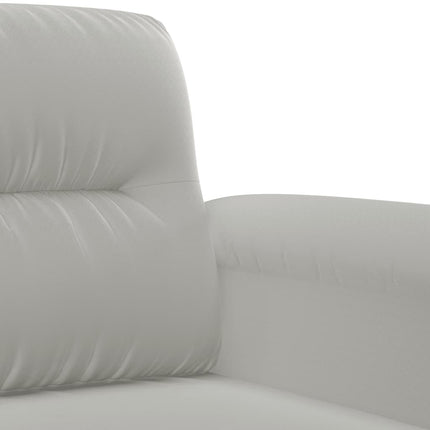 Soffgrupp med kuddar 3 delar Ljusgrå mikrofibertyg