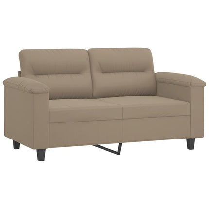 Soffgrupp med kuddar 4 delar Taupe mikrofibertyg