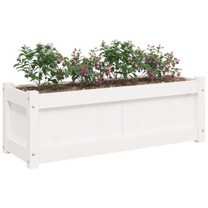 Odlingslåda 90x31x31 cm vit massiv furu