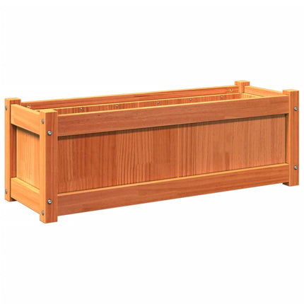 Odlingslåda vaxbrun 90x31x31 cm massiv furu
