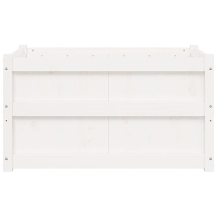 Odlingslåda 90x50x50 cm vit massiv furu