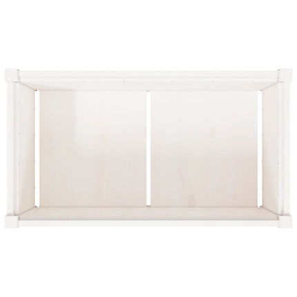 Odlingslåda 90x50x50 cm vit massiv furu