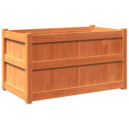 Odlingslåda vaxbrun 90x50x50 cm vit massiv furu