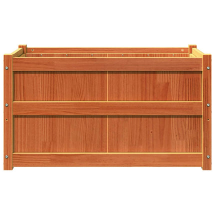 Odlingslåda vaxbrun 90x50x50 cm vit massiv furu