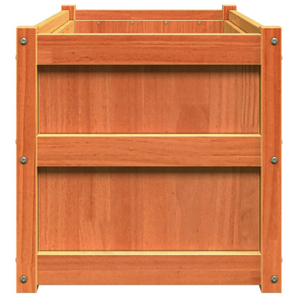 Odlingslåda vaxbrun 90x50x50 cm vit massiv furu