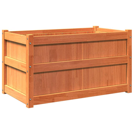 Odlingslåda vaxbrun 90x50x50 cm vit massiv furu