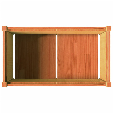 Odlingslåda vaxbrun 90x50x50 cm vit massiv furu