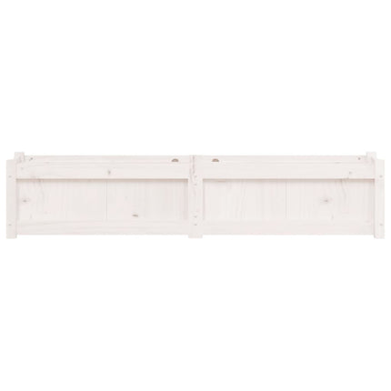 Odlingslåda vit 150x31x31 cm massiv furu
