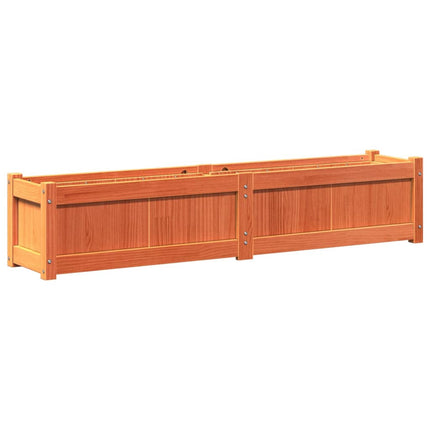 Odlingslåda vaxbrun 150x31x31 cm massiv furu