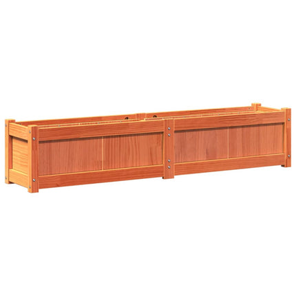 Odlingslåda vaxbrun 150x31x31 cm massiv furu
