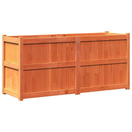 Odlingslåda vaxbrun 150x50x70 cm massiv furu