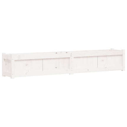 Odlingslåda 180x31x31 cm vit massiv furu