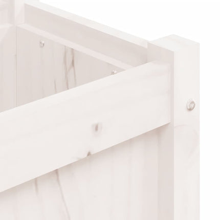 Odlingslåda 180x31x31 cm vit massiv furu