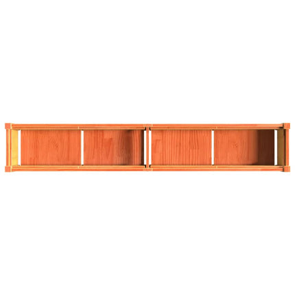 Odlingslåda vaxbrun 180x31x31 cm massiv furu
