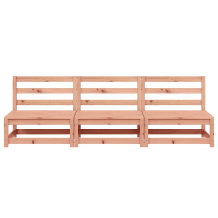 Trädgårdssoffa utan armstöd 3 st 70x70x67 cm massivt douglasträ