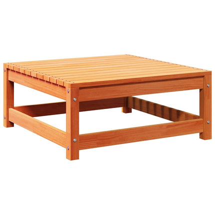 Trädgårdspall vaxbrun 70x70x30 cm massiv furu