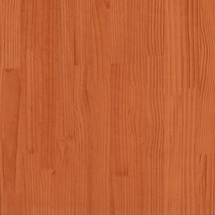 Trädgårdspall vaxbrun 70x70x30 cm massiv furu