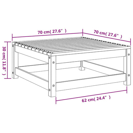 Trädgårdspall 70x70x30 cm massivt douglasträ