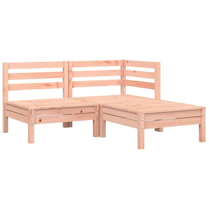 Trädgårdssoffa med dynor och fotpall 2-sits