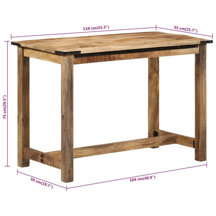 Matbord 110x55x75 cm massivt mangoträ