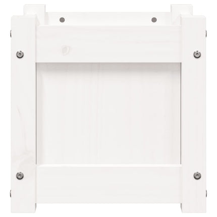 Odlingslåda vit 31x31x31 cm massiv furu