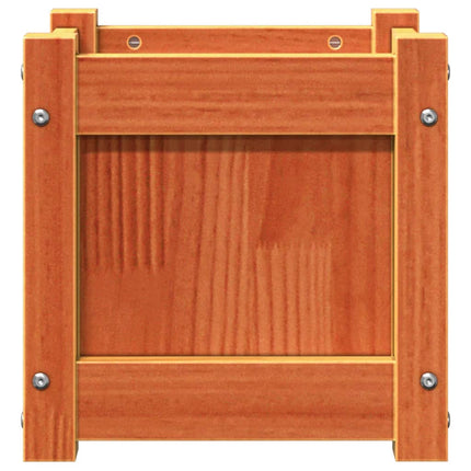 Odlingslåda vaxbrun 31x31x31 cm massiv furu