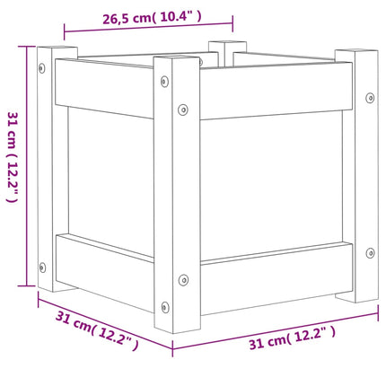 Odlingslåda 31x31x31 cm massivt douglasträ