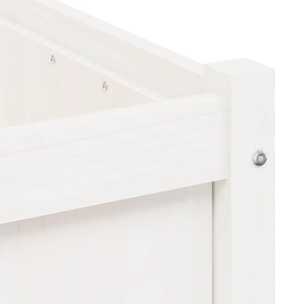 Odlingslåda vit 50x50x50 cm massiv furu