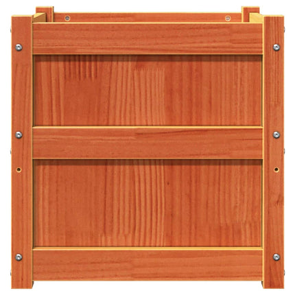 Odlingslåda vaxbrun 50x50x50 cm massiv furu