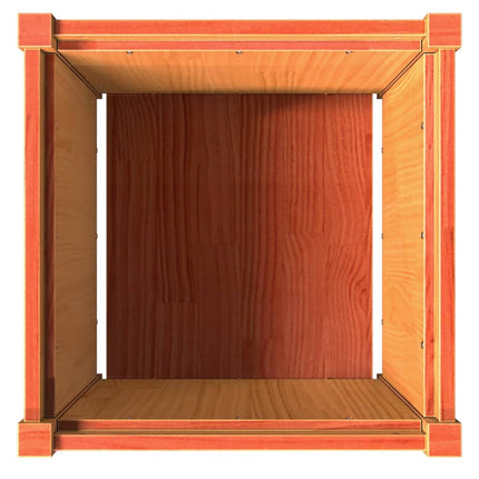 Odlingslåda vaxbrun 50x50x50 cm massiv furu