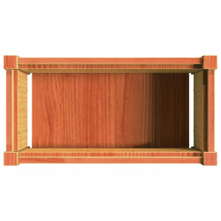 Odlingslåda vaxbrun 60x31x31 cm massiv furu